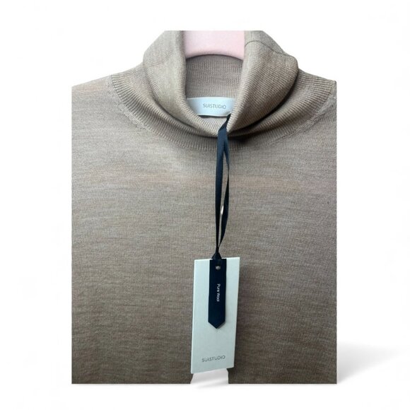 Suistudio Hunter Camel Cozy Wool Turtleneck Sweater Small - Picture 3 of 6
